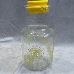 Pyrex Lemon Glass Pitcher with Yellow Lid